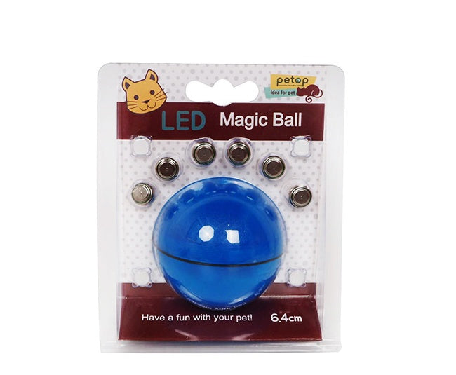 LED Laser Rolling Cat Toy Ball: Fun, Interactive Pet Play! - Shawzilla