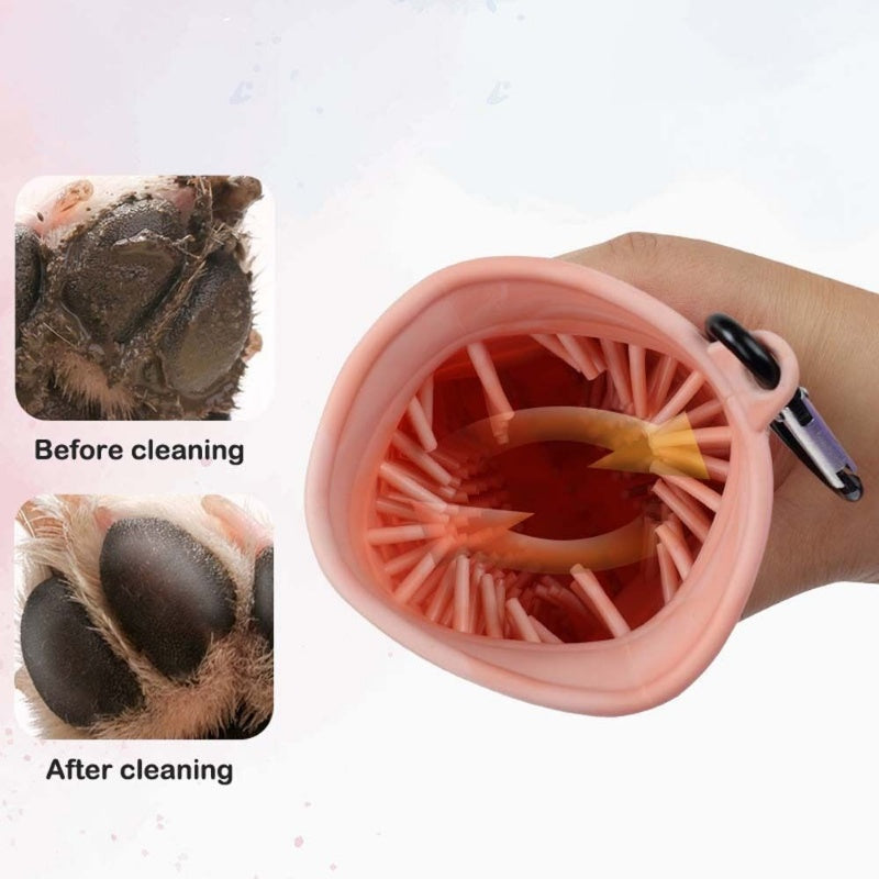 2-in-1 Dog Paw Cleaner – Portable, Soft Brush Cleaning Cup - Shawzilla