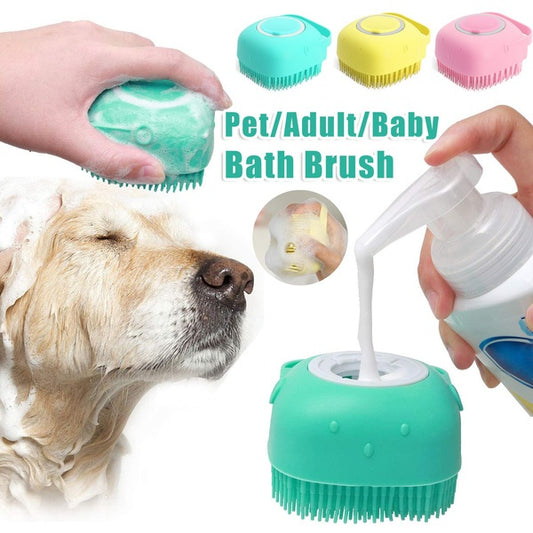 Silicone Dog Bath Gloves – Massage Brush & Shampoo Comb Tool - Shawzilla