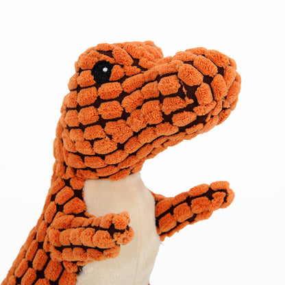 Dinosaur Dog/Cat Toy – Interactive Plush Chew Toy with Squeakers - Shawzilla