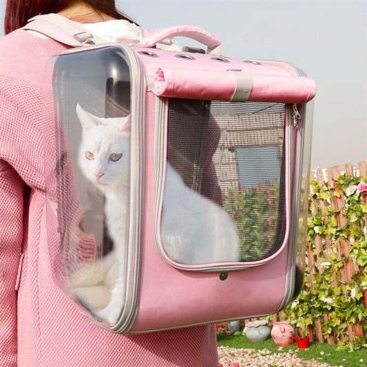 Breathable Pet Carrier Backpack: Comfortable Travel for Cats & Small Dogs! - Shawzilla