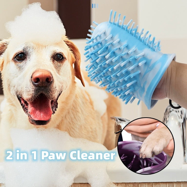 2-in-1 Dog Paw Cleaner – Portable, Soft Brush Cleaning Cup - Shawzilla